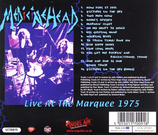 Medicine Head: Live at the Marquee 1975 [CD]
