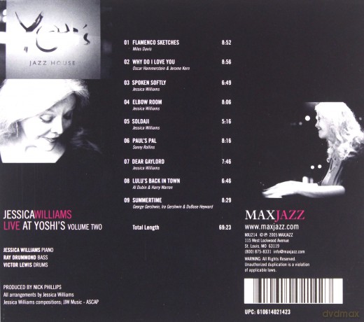 Jessica Williams: Live at Yoshi's Volume 2 [CD]