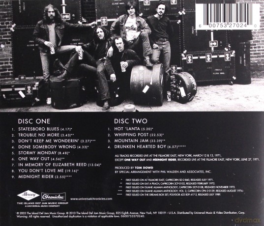 Allman Brothers Band: Live At. . -Deluxe- [2CD]