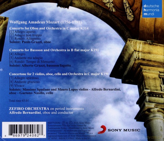 Ensemble Zefiro: Wolfgang Amadeus Mozart - Oboe And Bassoon Concerti - Concertone [CD]