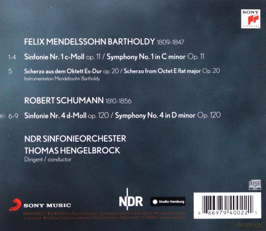 Thomas Hengelbrock: Mendelssohn-Bartholdy: Sinfonie Nr. 1/Schumann: Sinfonie Nr. 4 [CD]