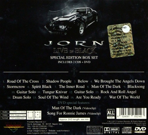 Jorn: Live In Black [2CD]+[DVD]
