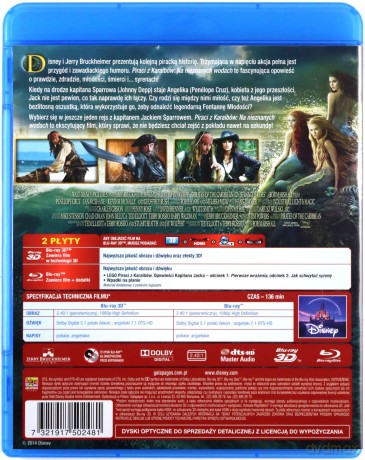 Piraci z Karaibów 4: Na nieznanych wodach 3D [Blu-Ray 3D]+[Blu-Ray]