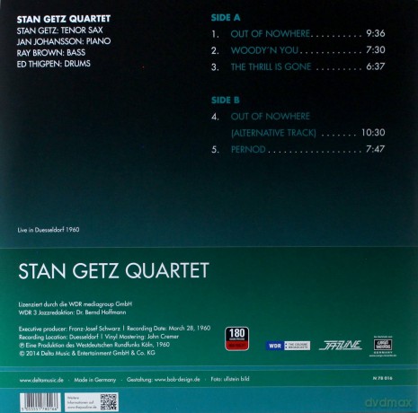 Stan Getz: Live In Duesseldorf 1960 [Winyl]