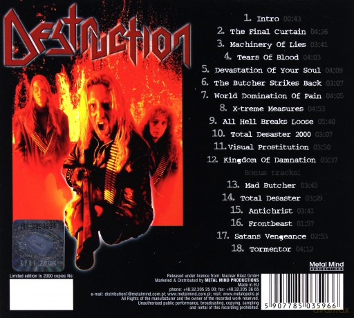 Destruction: All Hell Breaks Loose (Reedycja+Bonus) (Digipack) [CD]
