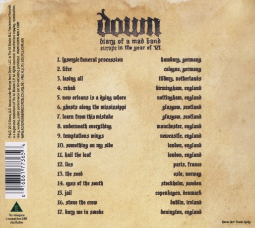Down: Diary Of A Mad Band [2CD]+[DVD]