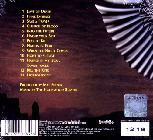 Primal Fear: Jaws Of Death (Remastered+Bonus Tracks) (Digipack) [CD]
