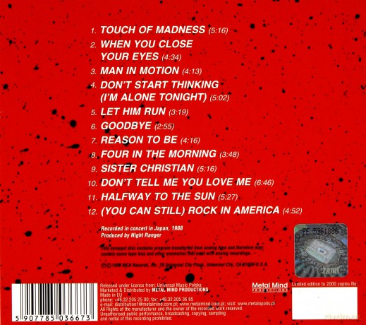 Night Ranger: Live In Japan (Digipack) [CD]