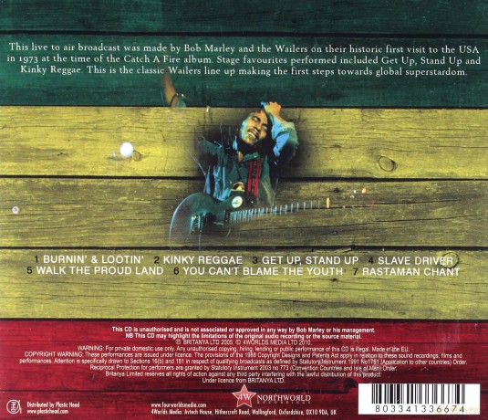 Bob Marley: Live On Air [CD]