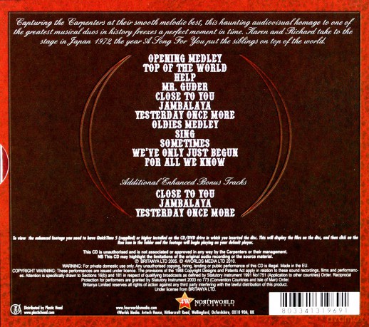 Carpenters: Live On Air [2CD]