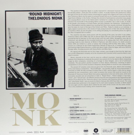 Monk Thelonious: Round Midnight [Winyl]