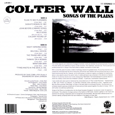 Colter Wall: Songs Of The Plains [Winyl]