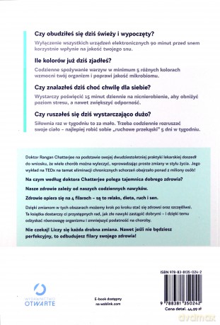 4 filary zdrowego życia. Jak zmienić codzienne nawyki by dłużej żyć i cieszyć się zdrowiem - Rangan Chatterjee [KSIĄŻKA]