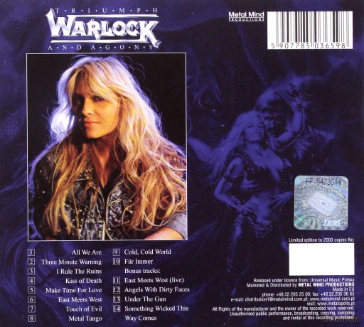 Warlock: Triumph And Agony (Digipack) [CD]