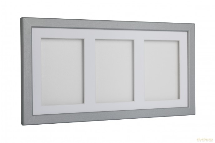 Odcisk bobasa. Potrójna ramka z glinką szara