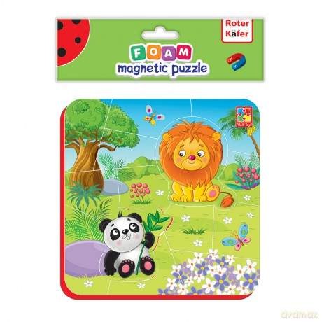 Puzzle piankowe magnetyczne zoo rk5010-04 [PUZZLE]