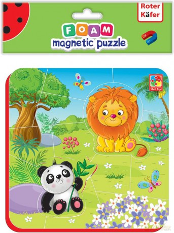 Puzzle piankowe magnetyczne zoo rk5010-04 [PUZZLE]