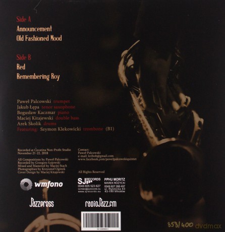 Paweł Palcowski Quintet: Old Fashioned Mood [Winyl]