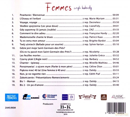 Justyna Bacz: Femmes czyli kobiety [CD]