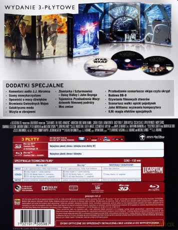 Gwiezdne Wojny Epizod VII: Przebudzenie Mocy / Gwiezdne Wojny: Epizod VIII Ostatni Jedi (Star Wars) Pakiet [2xBlu-Ray 3D]+[3xBlu-Ray]