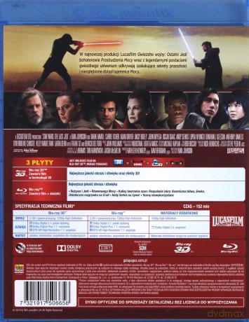 Gwiezdne Wojny Epizod VII: Przebudzenie Mocy / Gwiezdne Wojny: Epizod VIII Ostatni Jedi (Star Wars) Pakiet [2xBlu-Ray 3D]+[3xBlu-Ray]