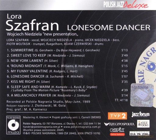 Lora Szafran: Lonesome Dancer [CD]