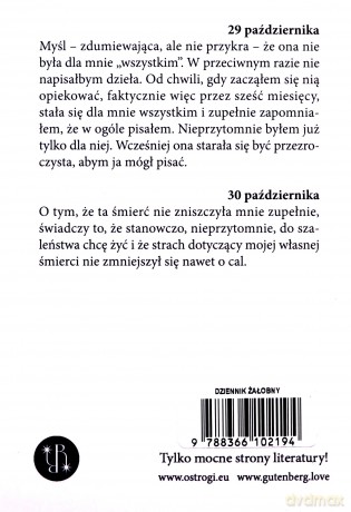 Dziennik żałobny - Roland Barthes [KSIĄŻKA]