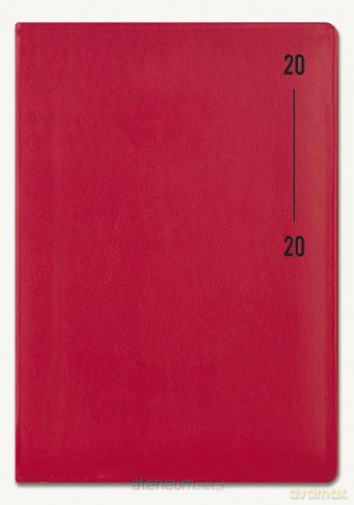 Kalendarz 2020 Książkowy A5 Note czerwony mat [KALENDARZ]