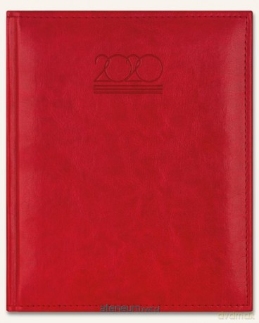 Kalendarz 2020 Książkowy B5 Plus czerwony półmat [KALENDARZ]