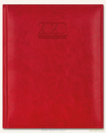 Kalendarz 2020 Książkowy B6 Plus czerwony półmat [KALENDARZ]