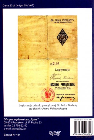 68 pułk piechoty - Przemysław Dymek [KSIĄŻKA]