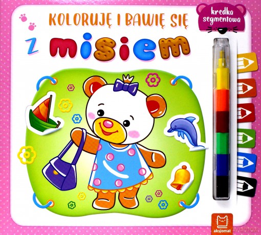 Koloruję i bawię się z misiem. Edukacyjna książeczka z naklejkami [KSIĄŻKA]