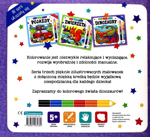 Mały artysta koloruje dinozaury [KSIĄŻKA]